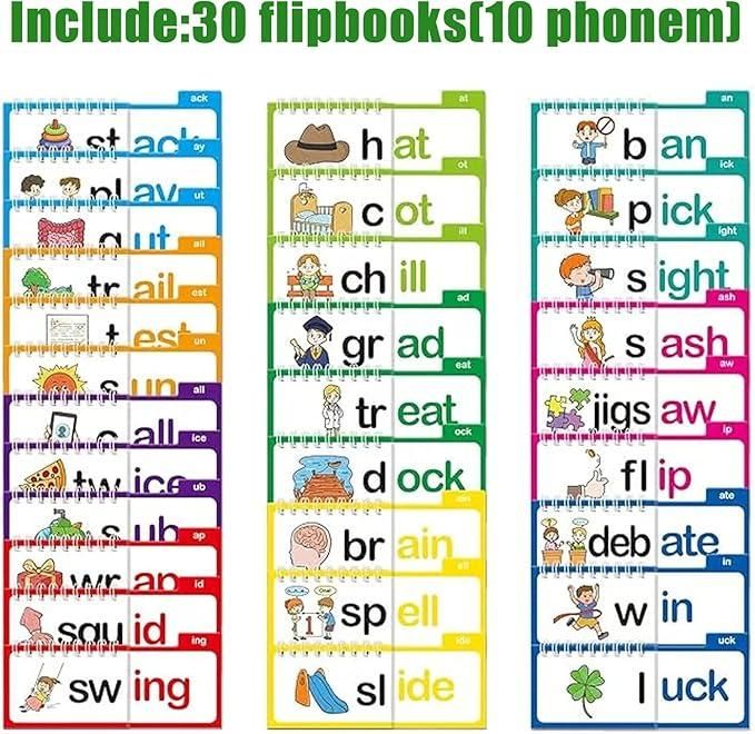30 Rhyming Words Flipbook for Children Learning